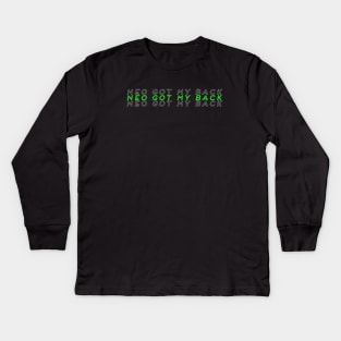 Neo Got My Back NCT 2018 Black Kids Long Sleeve T-Shirt